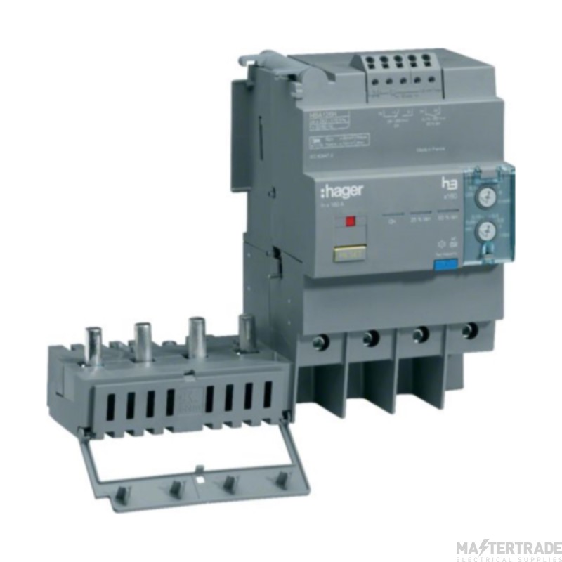 Hager H3 RCD 4P Add-On Time Delayed 125A 30-6000mA