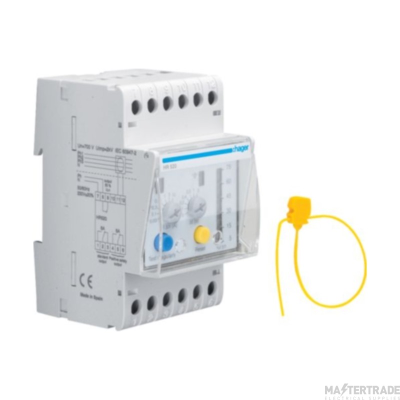 Hager Relay Earth Fault Delay 50% LED 0.03-10A