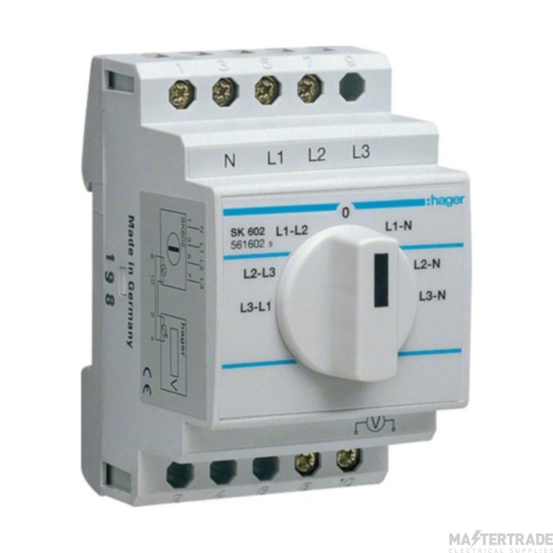 Hager Selector Switch Voltmeter 20A 400V
