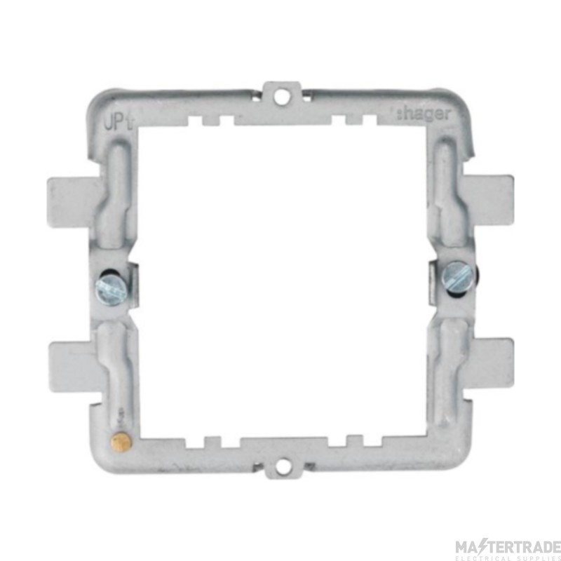 Hager Sollysta Grid Frame 2 Gang for Moulded/Decorative/Metalclad White