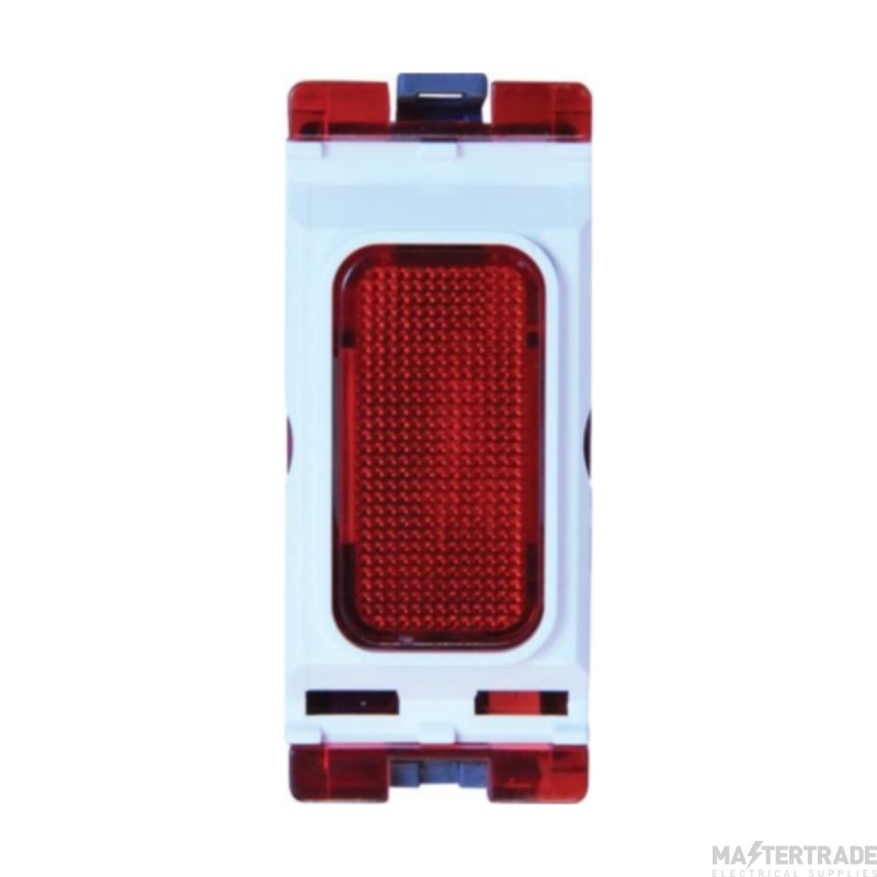 Hager Sollysta Indicator Grid Module c/w Red Neon White