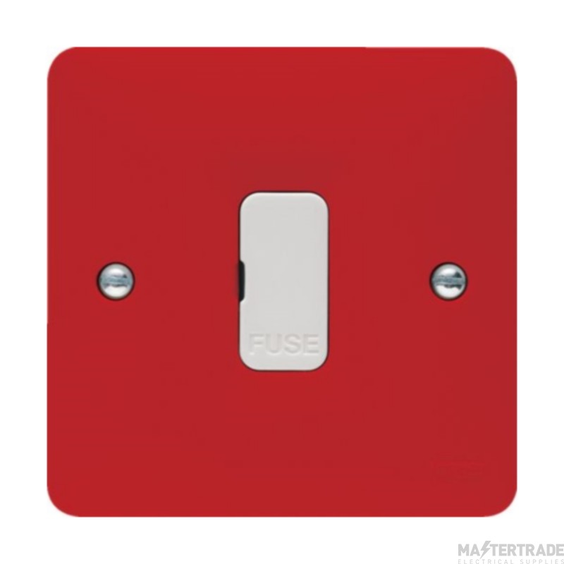 Hager Sollysta Connection Unit Unswitched Fused c/w White Fuse Cover 13A Red