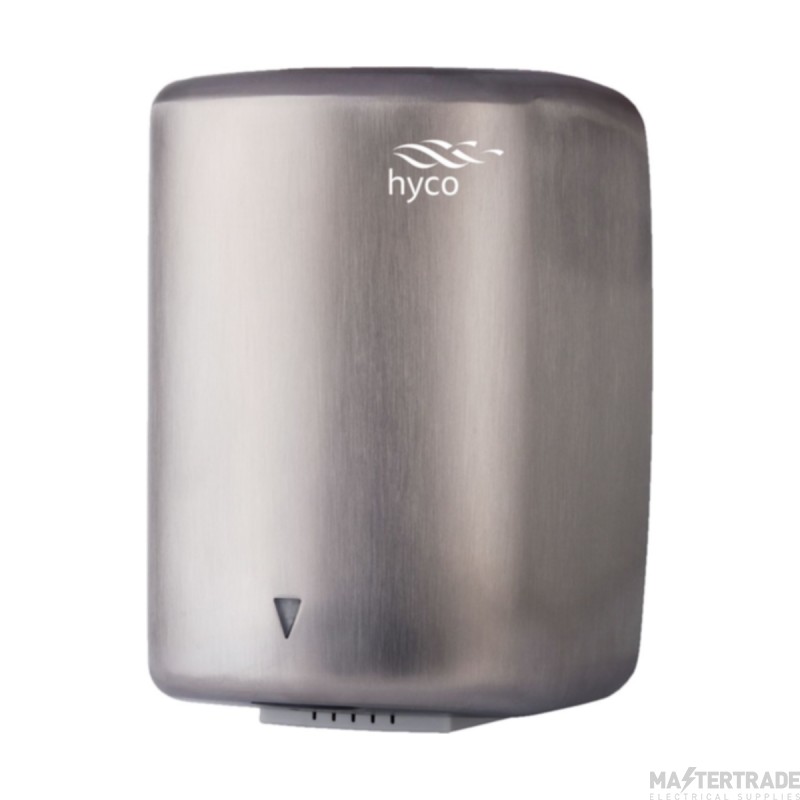 Hyco Ellipse Hand Dryer Automatic 1.55kW 287x205x180mm Brushed Stainless Steel