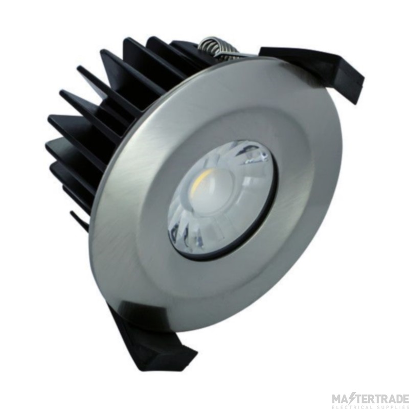 Integral Downlight Fire Rated Low Profile LED 4000K Dimmable c/w Bezel 38Deg 6W 440lm 70mm Satin Nickel