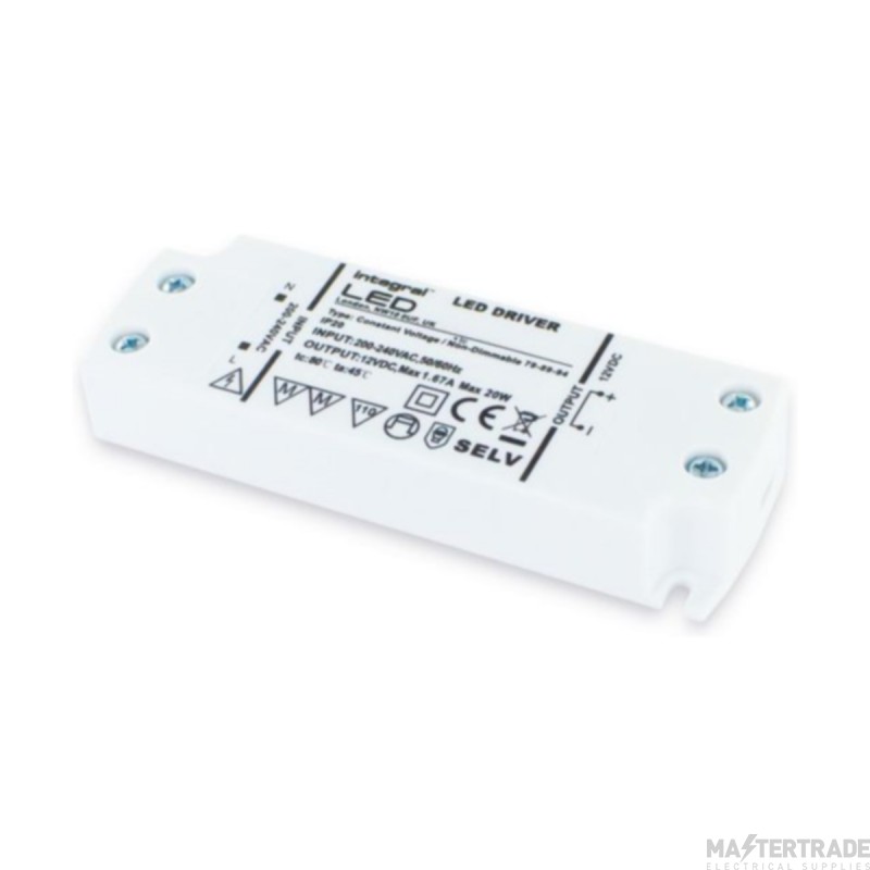 Integral Driver Constant Voltage IP20 Non-Dimmable 8W 12VDC 200-240V