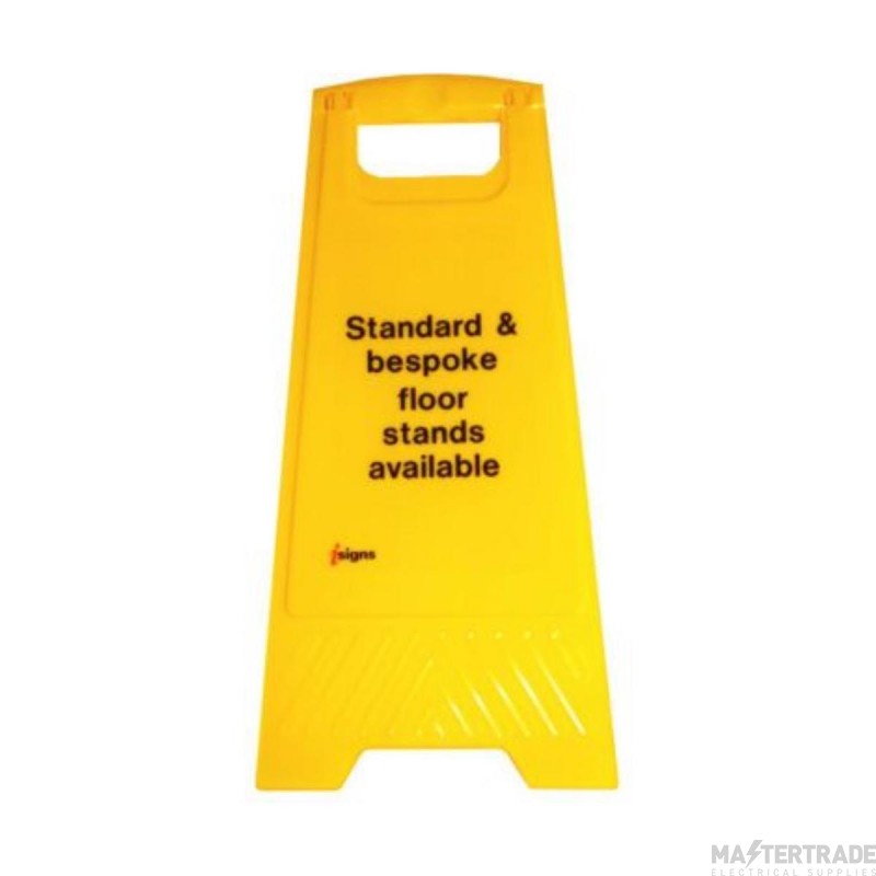 Industrial Signs Floorstand Bespoke Black on Yellow