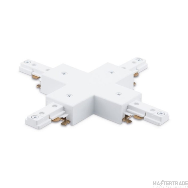 JCC Mainline Mains IP20 4-Way Track Connector White
