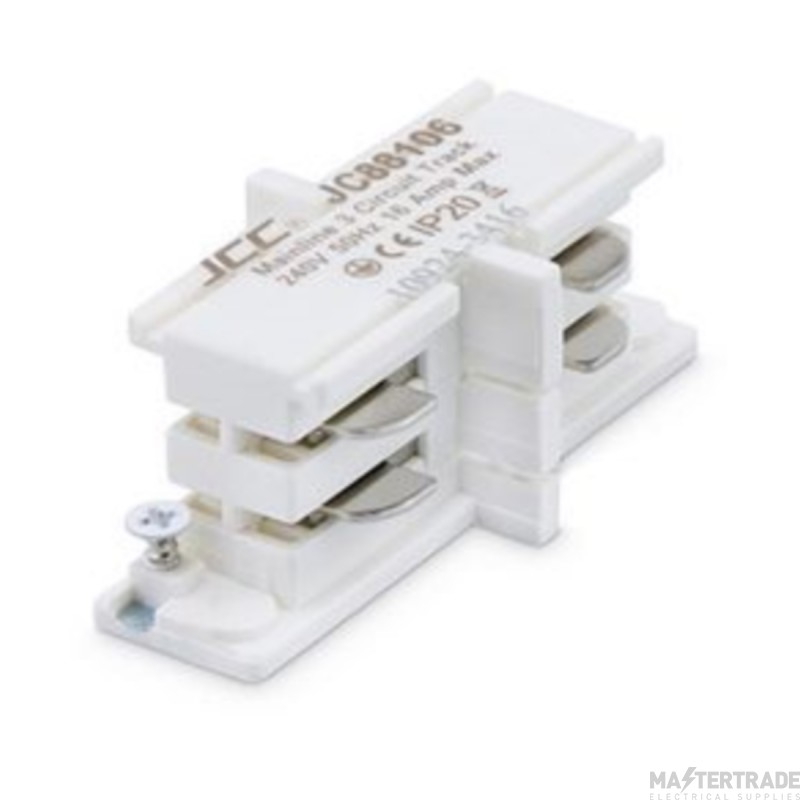 JCC Mainline 3 Circuit Track Concealed Connector White