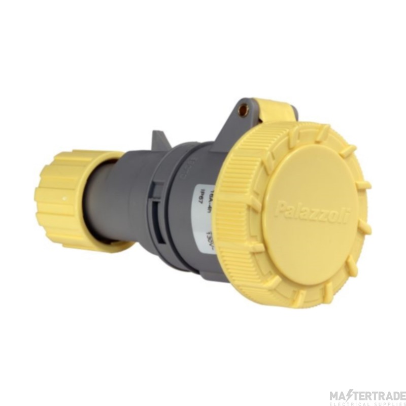 Lewden Multimax 2P+E 32A 110V IP67 Industrial Connector Yellow