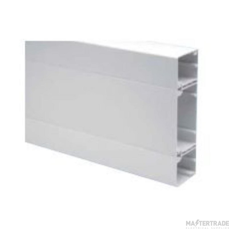 Marco Apollo Trunking Dado 3 Compartment Square Top & Bottom (Pack=2x3m) 170x50mm White