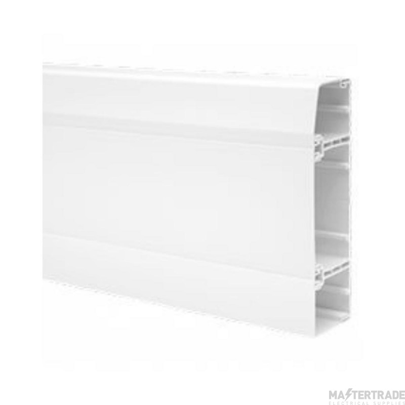 Marco Apollo 170x50mm Skirting Trunking 3 Compartment White 3M