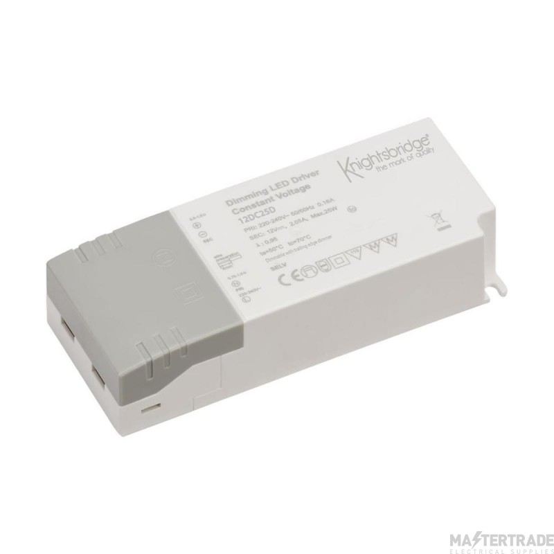 Knightsbridge Driver LED Constant Voltage Dimmable IP20 25W 12V DC