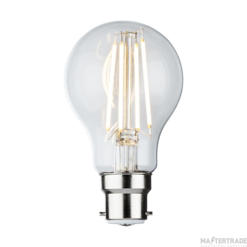Knightsbridge 8W LED B22 GLS Filament Lamp 2700K Clear Filament Dimmable