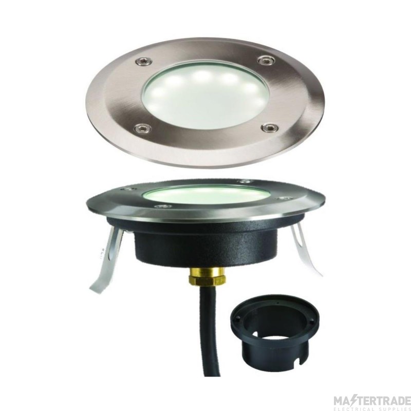 Knightsbridge Groundlight Recessed LED IP65 c/w 2.5m Cable 1.2W 230V Cool White