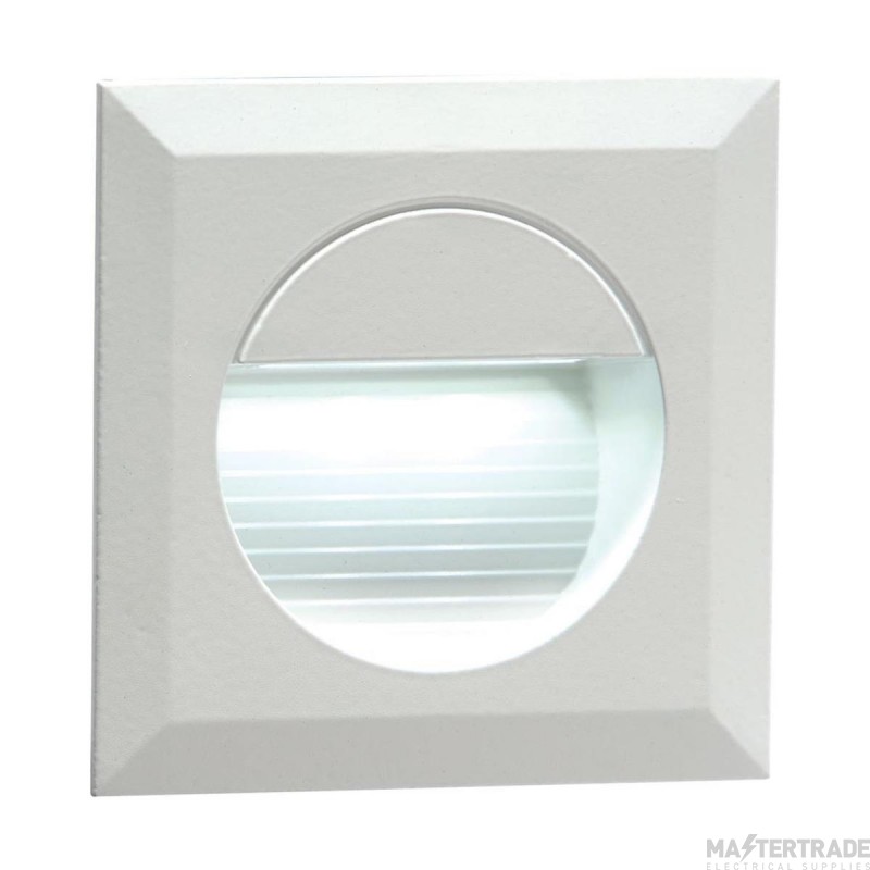 Knightsbridge 1W LED Square Guide Light Recessed 6K 45lm IP54 White