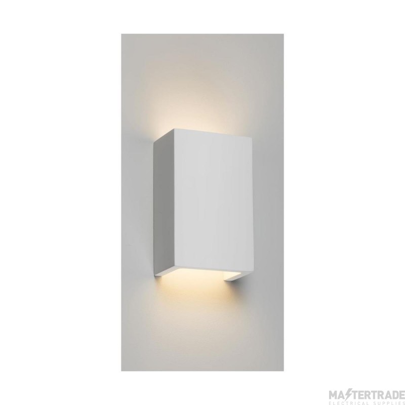 Knightsbridge G9 Plaster-In Cuboid Up/Down Wall Light 110x180mm