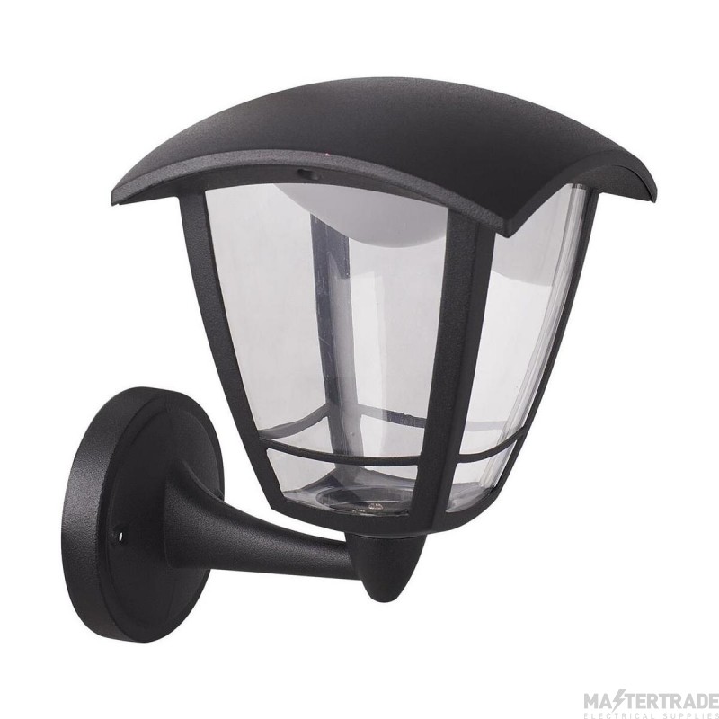 Knightsbridge Toro 8W LED Coach Lantern CCT 3/4K Black (Bottom Arm)