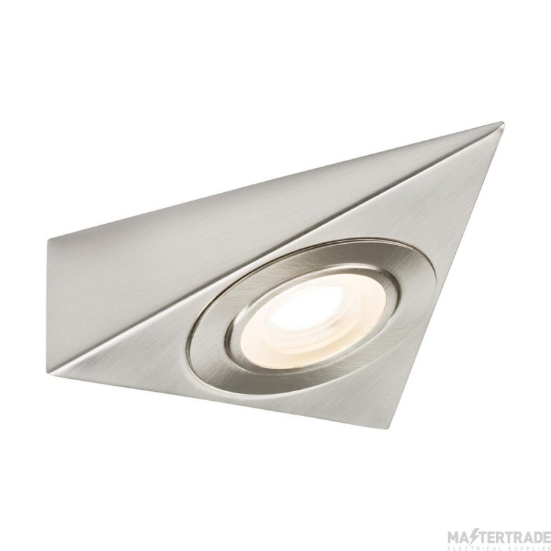 Knightsbridge 2W LED Triangular Under Cabinet Light CCT 3/4/5K IP20 Brushed Chrome