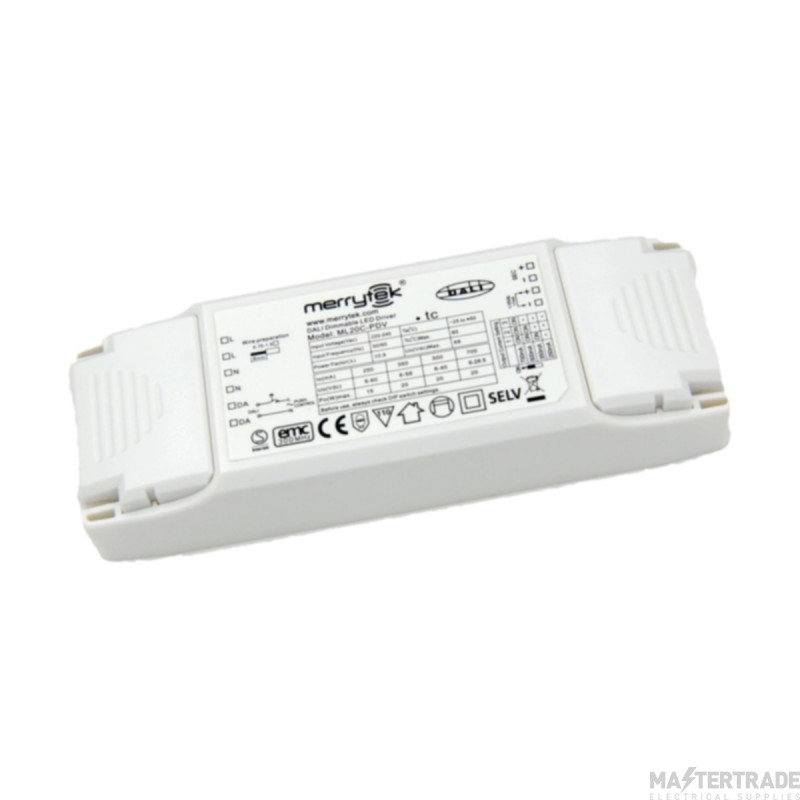 NET LED Merrytek Driver Push DALI Dimmable upto 20W 1-10V White