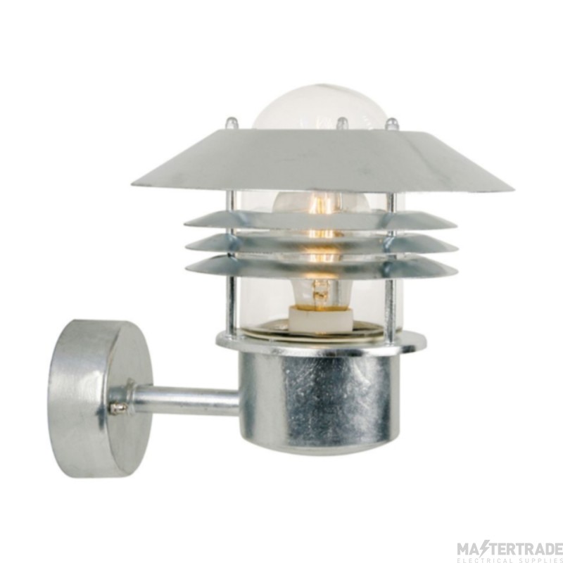 Nordlux Wall Light Vejers E27 IP54 60W 230V 23x22x26cm Galvanised