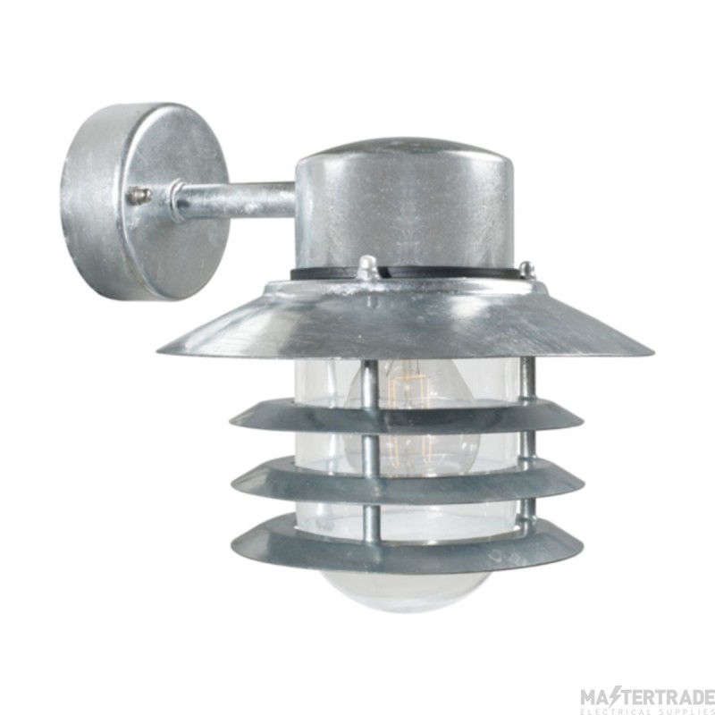Nordlux Wall Light Vejers Down E27 IP54 60W 230V 23x22x26cm Galvanised