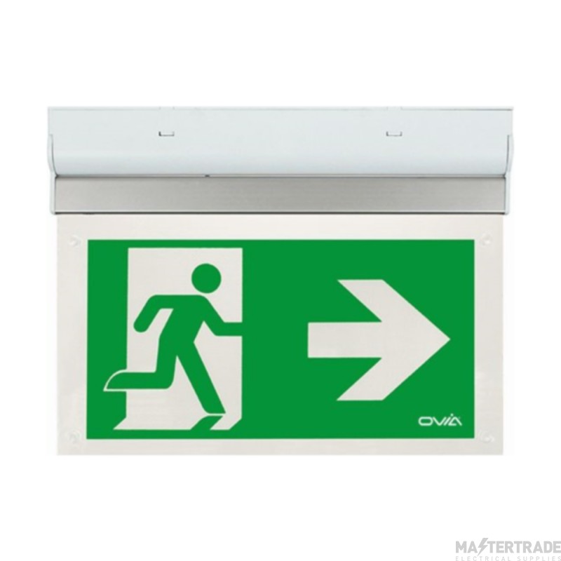 OVIA Hanex Exit Sign Emergency LED Left/Right Legend Wall/Ceiling Maintained 2W