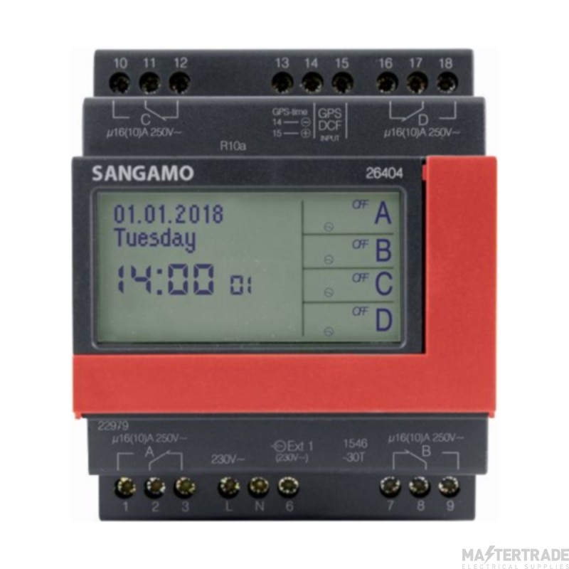 Sangamo Switch Time 4 Channel 7 Day DIN 26 Series