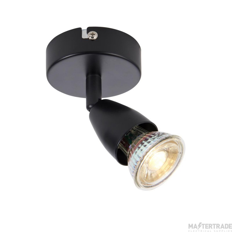 Saxby Amalfi GU10 1 Light Spotlight Black IP20