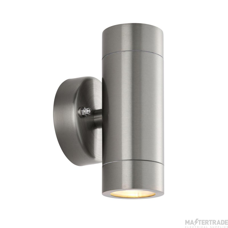 Saxby Palin GU10 Up/Down Wall Light IP65 Stainless Steel