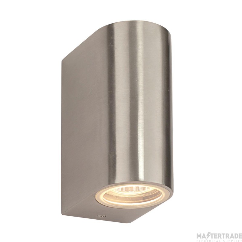 Saxby Doron GU10 Up/Down Wall Light IP44 Stainless Steel