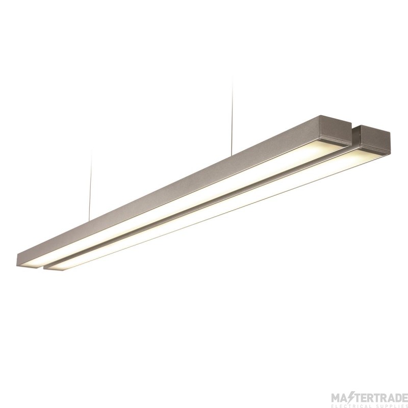 Saxby Borde 36/48W 5ft Twin LED Surface Linear 3/4/6K 1494x156mm Silver