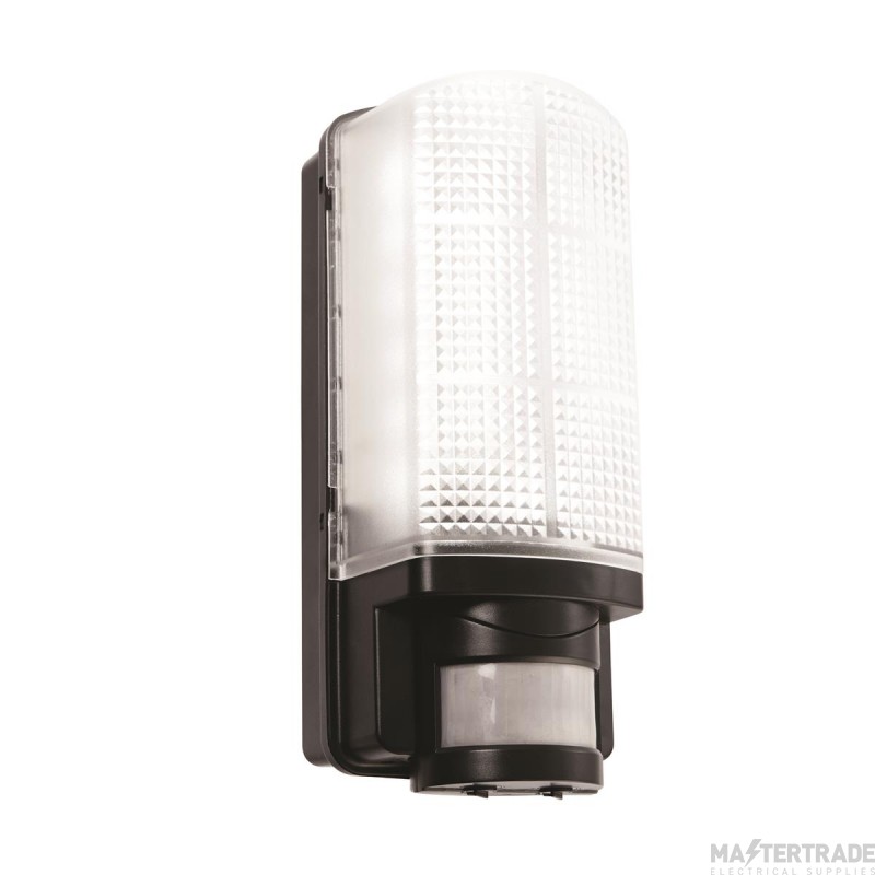 Saxby Motion 6W LED Bricklight 6000K IP44 Black c/w PIR Sensor