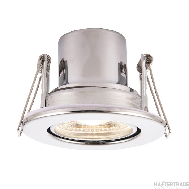Saxby ShieldECO 8.5W LED Tilt Fire Rated Downlight 4000K 70mm Cut-out Chrome