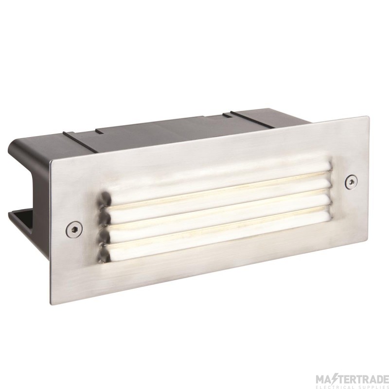 Saxby Seina 3.5W Louvre LED Bricklight 4000K IP44 225x85x2mm 316L Stainless Steel