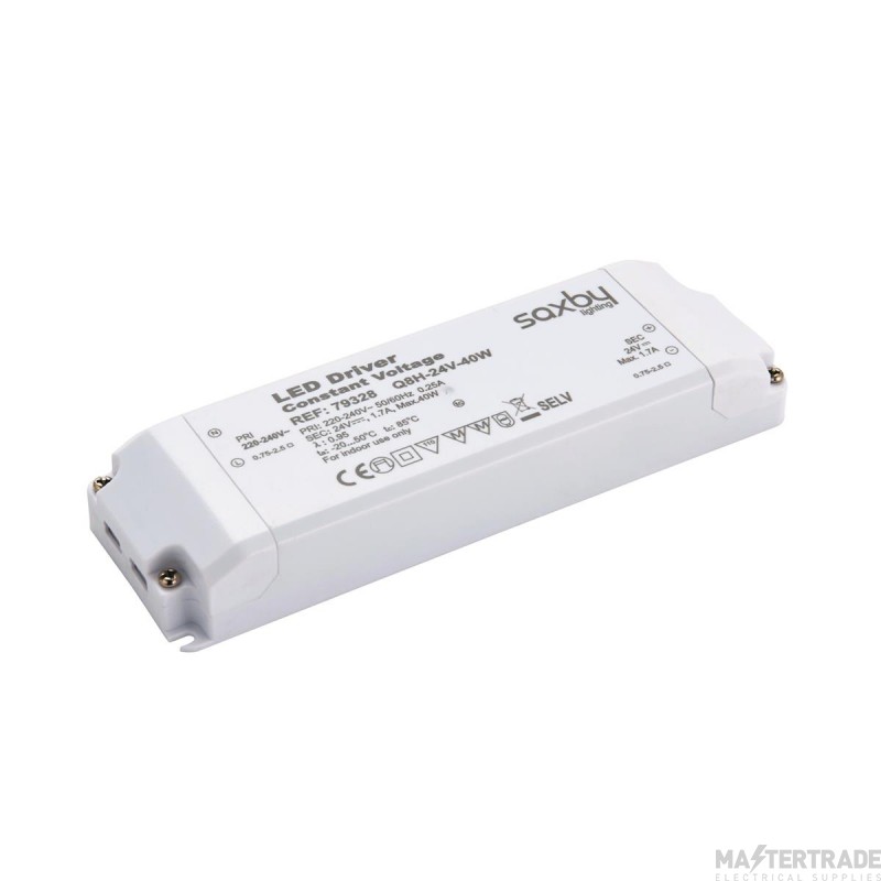 Saxby 40W 24V Constant Voltage LED Driver 24x52x166mm