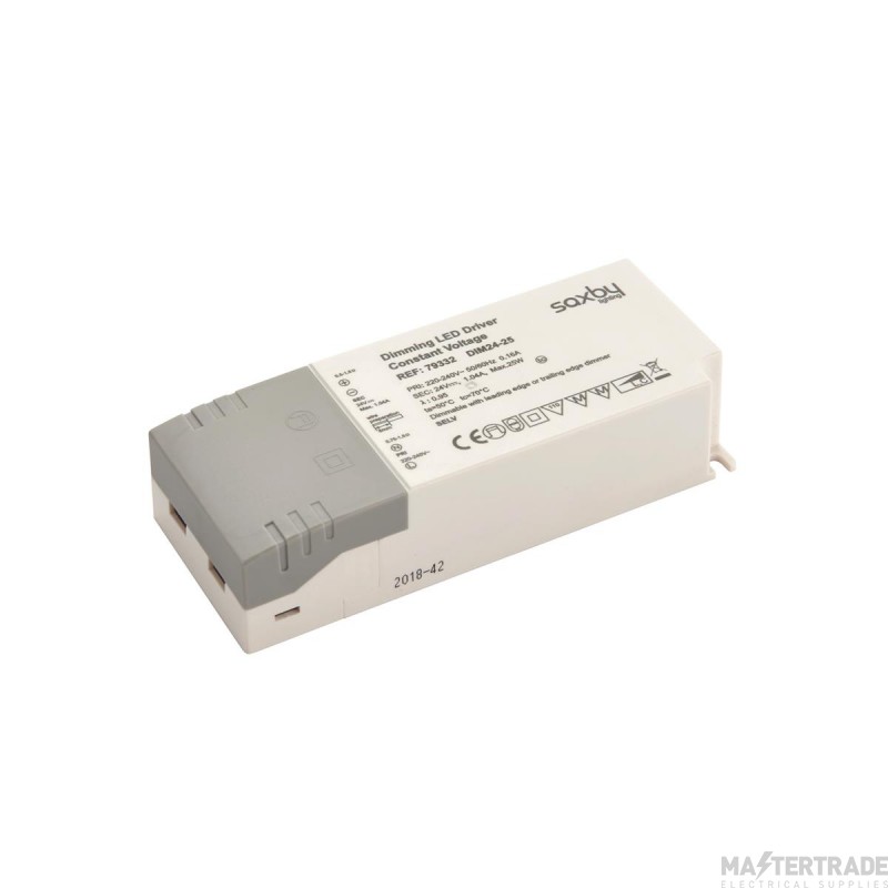 Saxby 25W 24V Constant Voltage LED Dimm Driver 30x52x128mm
