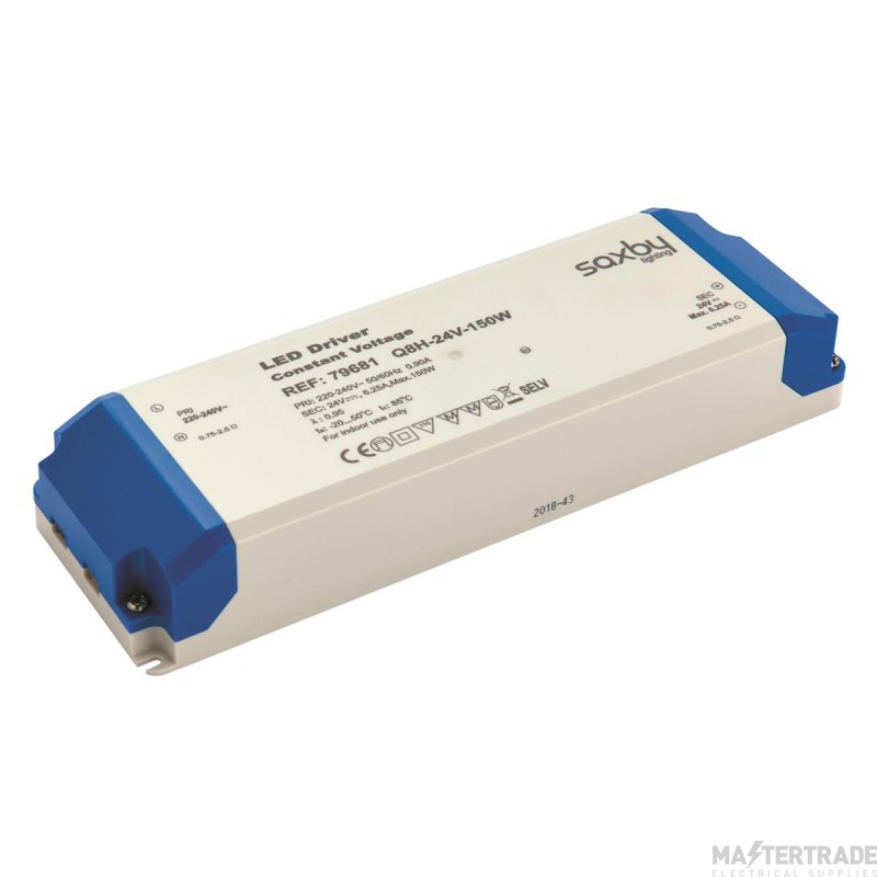 Saxby 150W 24V Constant Voltage LED Driver 34x67x210mm