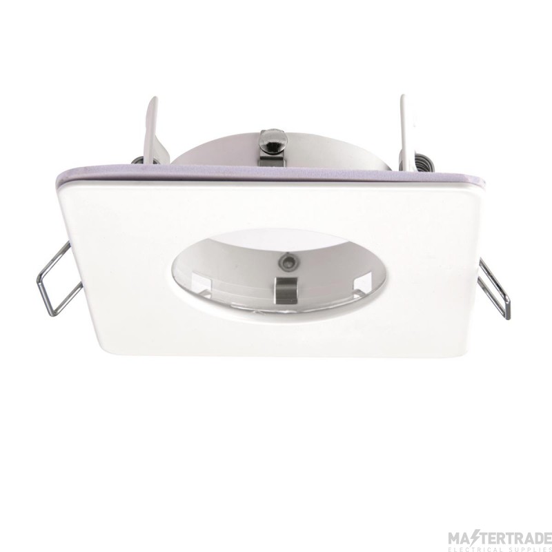 Saxby Speculo GU10 Square Fire Rated Downlight IP65 36mm Matt White