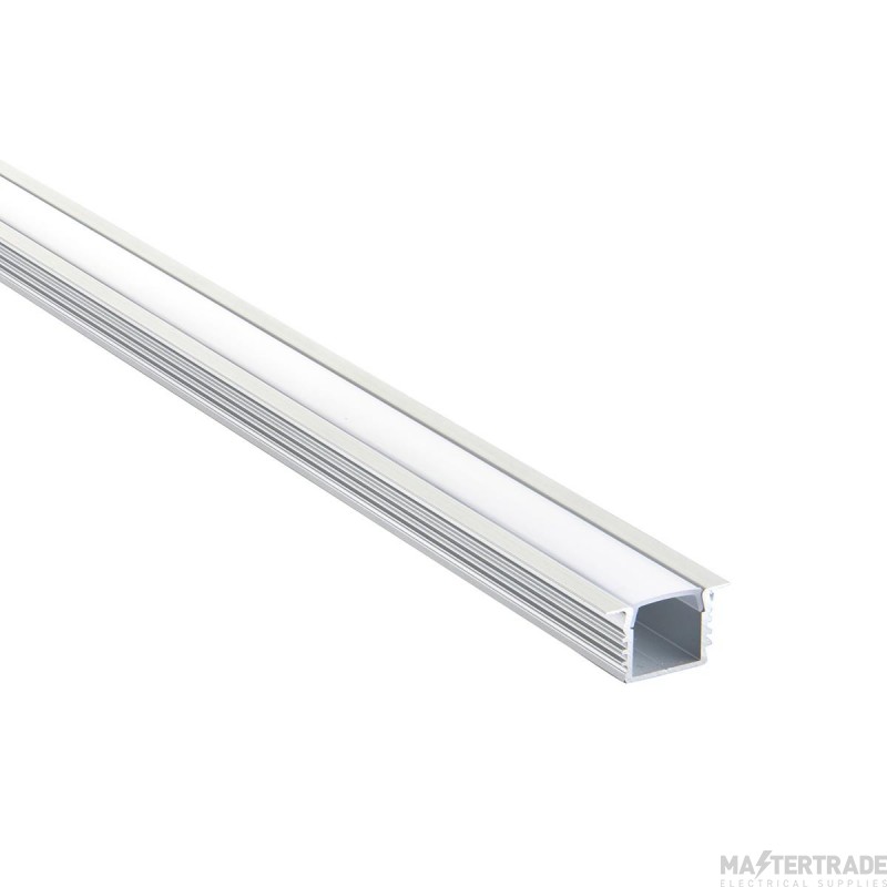 Saxby Rigel Recessed 2M Aluminium LED Profile 13.4x23.1mm Silver