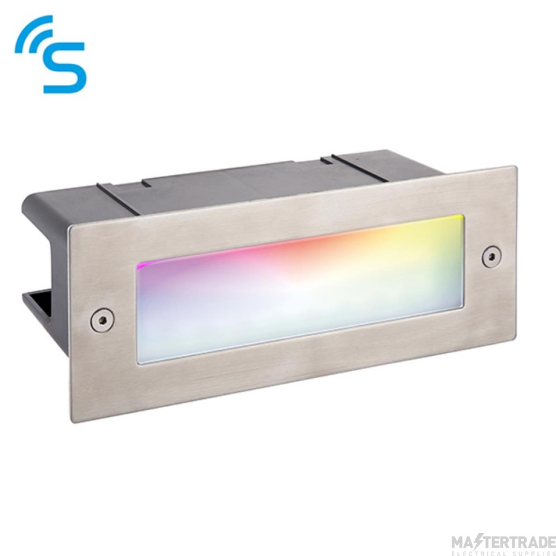 Saxby Seina 3.5W LED Bricklight RGB IP44 Brushed Stainless Steel