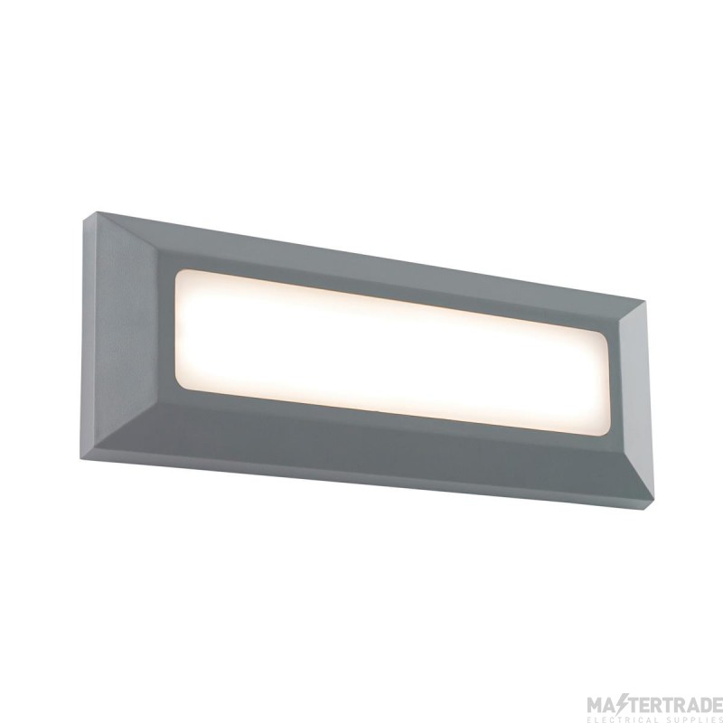Saxby Severus 3W LED Rectnagular Bricklight 3000K IP65 Grey/Clear