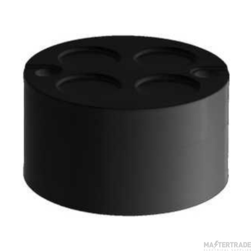 Mita 20mm Loop-In Circular Box 4 KO Black PVC