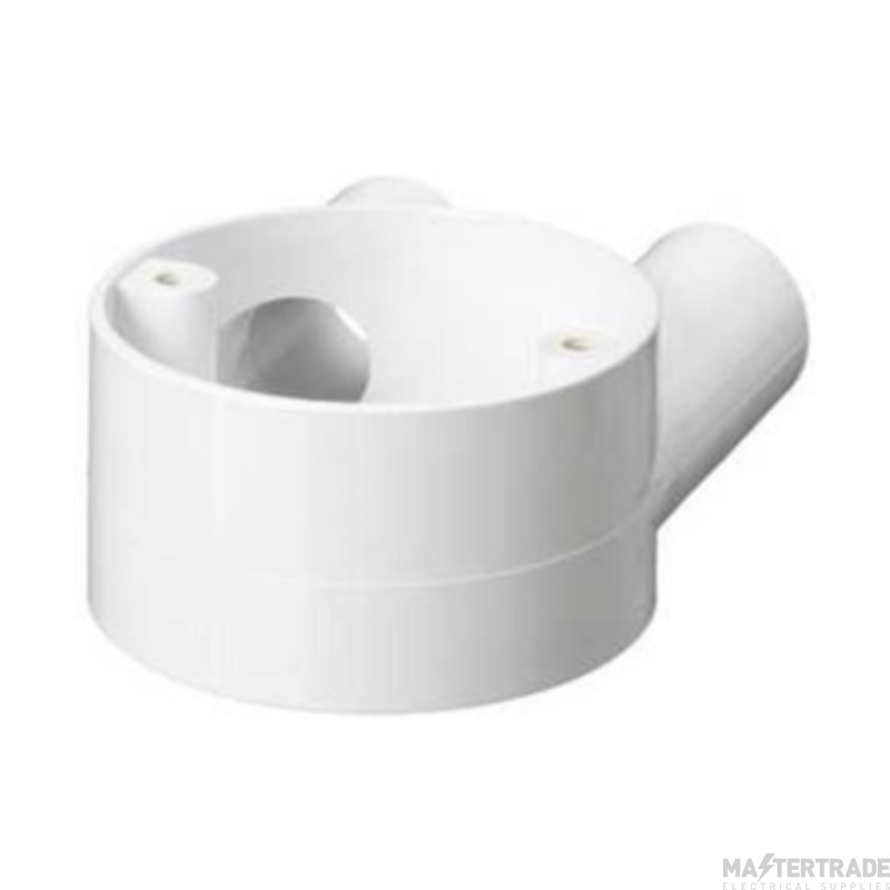 Mita 20mm 2 Way U Tangent Circular Box White PVC