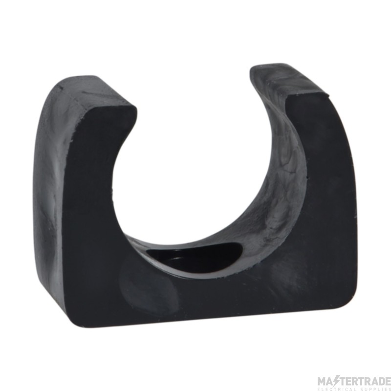Mita 20mm Round Spring Saddle Clip Round Black PVC