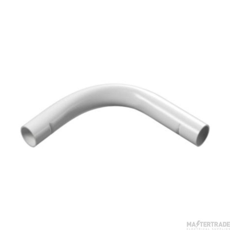 Mita 20mm Light Gauge Bend White PVC