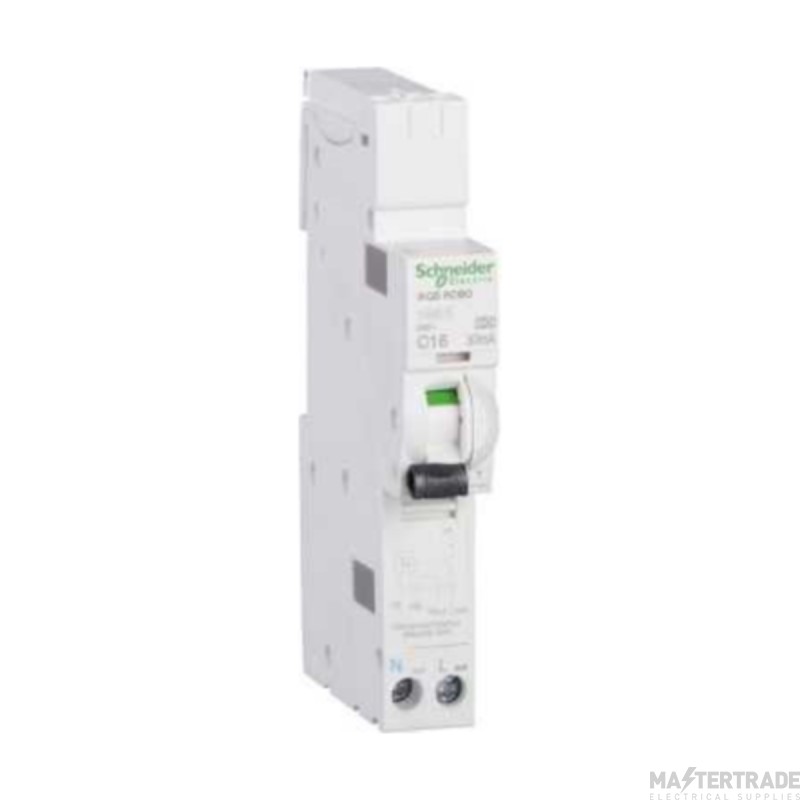 Schneider Square D IKQ SP+N RCBO 16A C Curve Type A 30mA 10kA