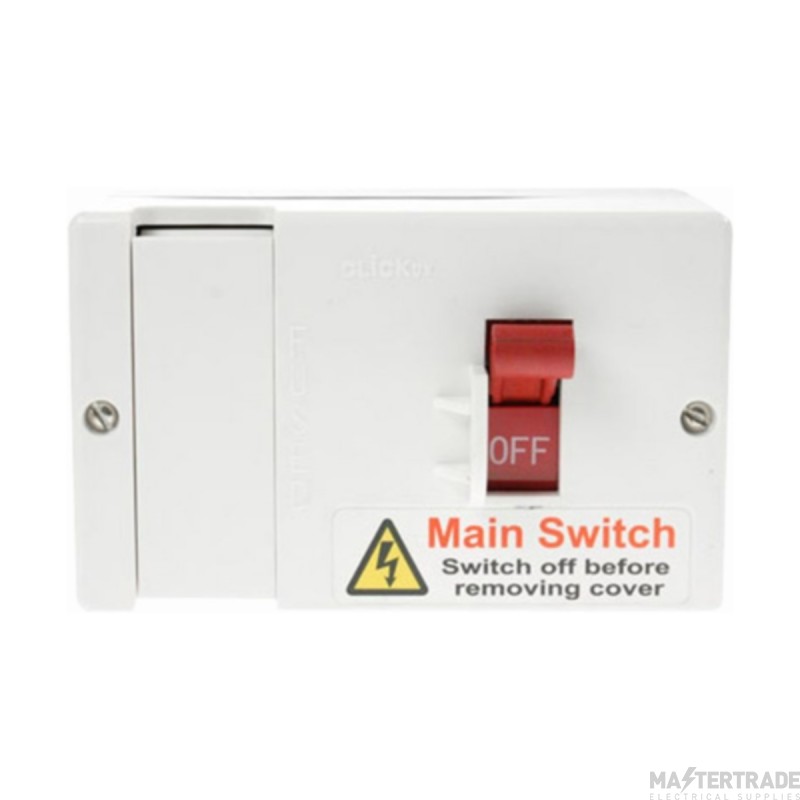 Click DB701 80A Fused Main Switch (80A HRC Fuse Fitted) - Lockable