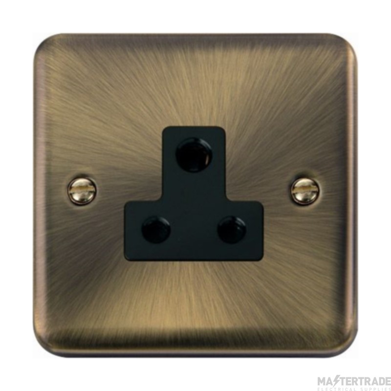 Click Deco Plus DPAB038BK 5A Round Pin Socket Outlet Antique Brass