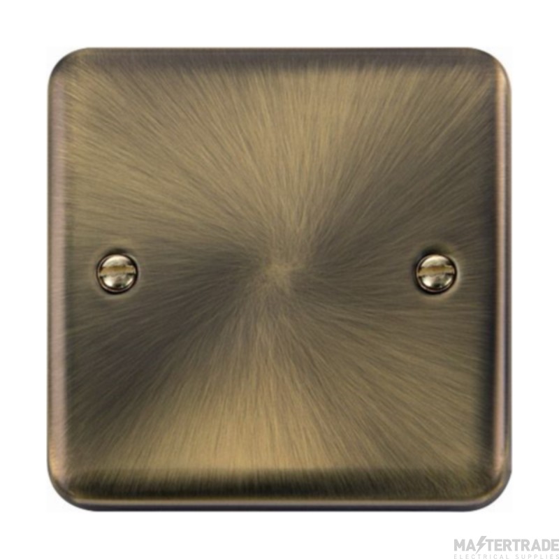 Click Deco Plus DPAB060 1 Gang Blank Plate Antique Brass