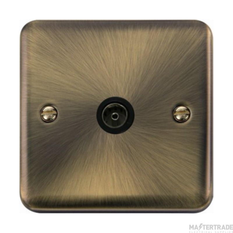 Click Deco Plus DPAB065BK Single Non-Isolated Coaxial Outlet Antique Brass